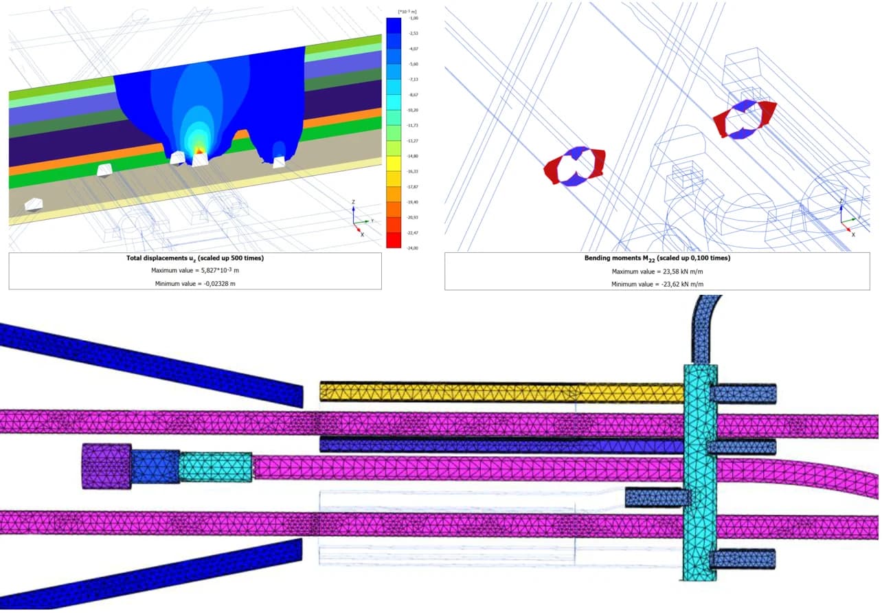 Комплексный расчёт · изополя, эпюры и разрезы · научно-техническое сопровождение